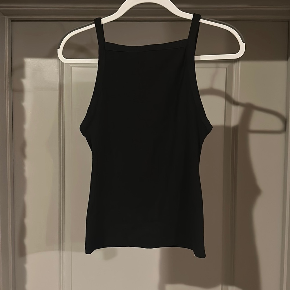 INTIMATELY FREE PEOPLE Ribbed Square Neck Tank Top Low Back
